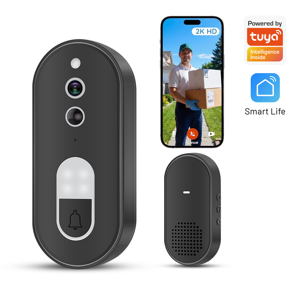 Smart Doorbell Wired - Videoportero Inalámbrico WiFi Tuya 1080P HD,