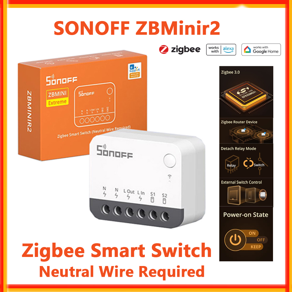 Sonoff Basic Switch - Interruptor Inteligente Zigbee SONOFF ZBMinir2, Interruptor