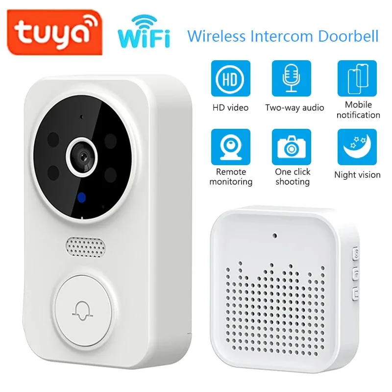 Smart Doorbell Wired - Timbre de intercomunicación Visual inalámbrico WiFi,