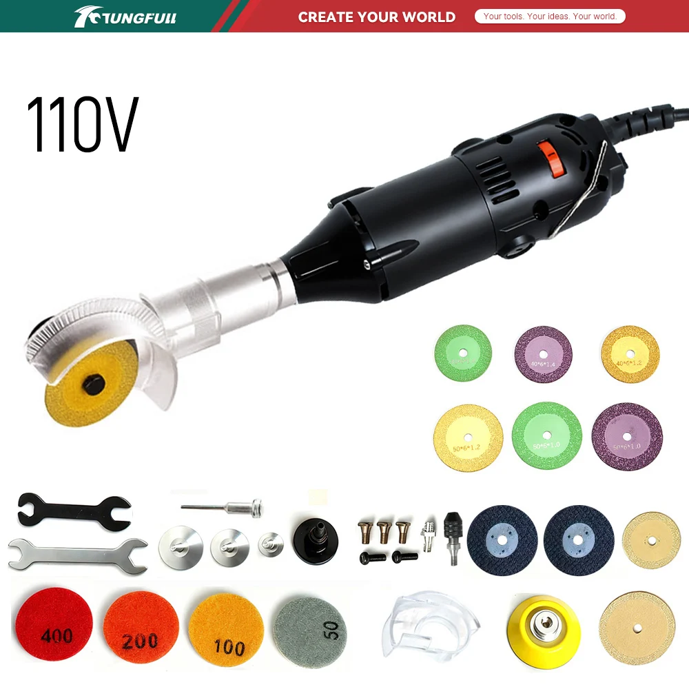 Diy Automation - TUNGFULL Mini Amoladora Angular de 110V,