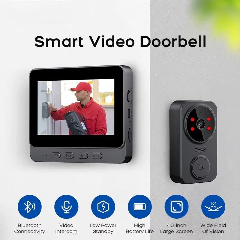 Smart Doorbell Wired - Timbre Inteligente M8 con Visión Visual,