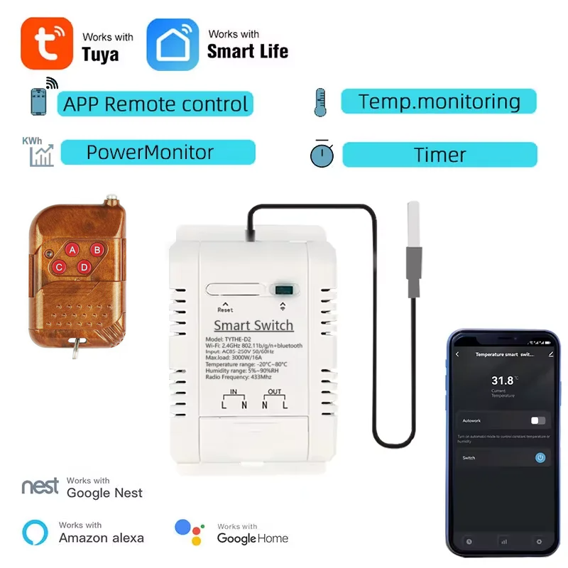 Tuya Wifi 16A/20A interruptor  - Sonoff Basic Switch reseña y precio