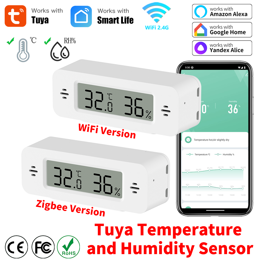Tuya WiFi/Zigbee Sensor de tem - Home Automation Technology reseña y precio