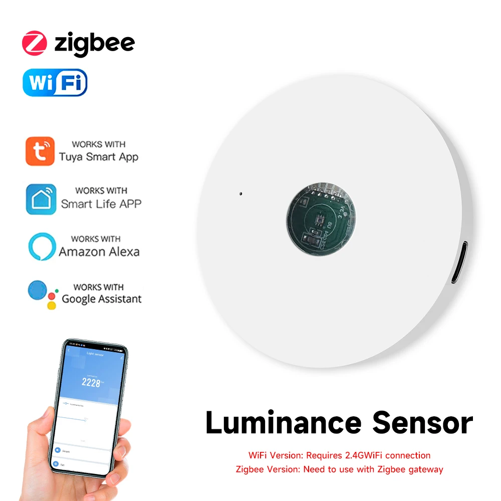 Tuya-Sensor de luz WiFi/ZigBee - Home Automation Technology reseña y precio