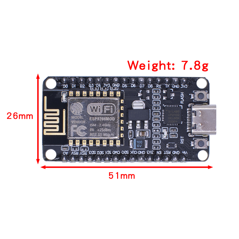 Módulo inalámbrico NodeMCU CP2 - Esp8266 Nodemcu Board reseña y precio