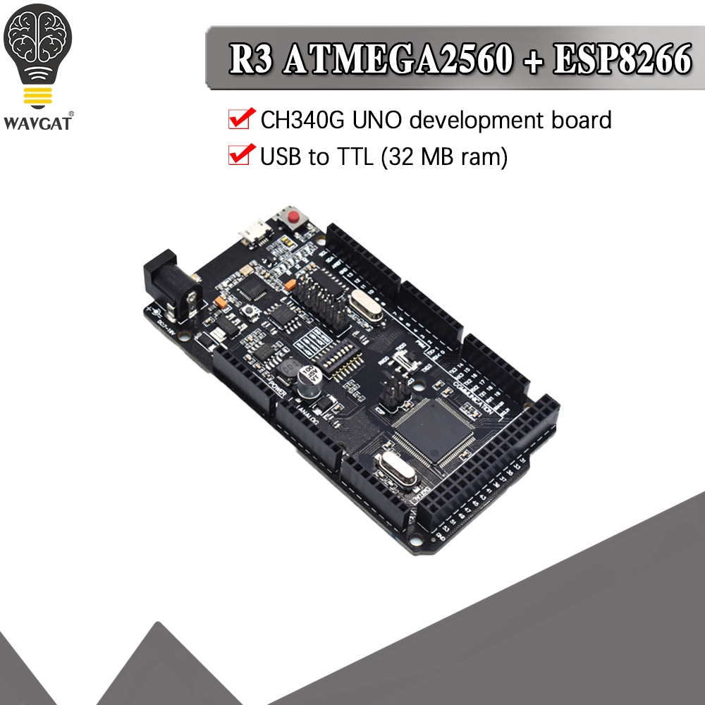 Mega2560 + WiFi R3 ATmega2560  - Esp8266 Nodemcu Board reseña y precio