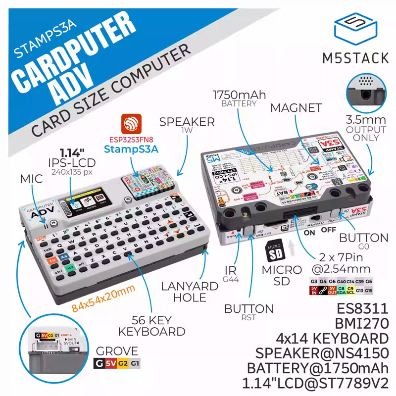 M5Stack Cardputer Adv, Computa - Iot Diy Home Automation reseña y precio